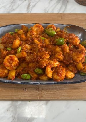 Foto resep Balado Udang Kentang Petai