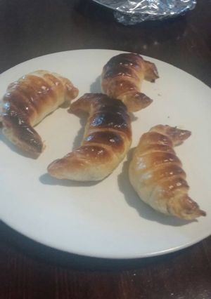 Una foto de Croissants rellenos de nocilla