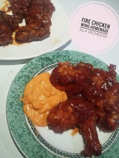 Foto resep Fire chicken wing dgn saos keju homemade ala richeese