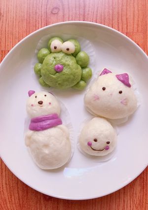 Hình của món Bánh bao hình thú 3d nhân cade.