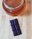 Chocolate casero endulzado con miel de abejas 🍫🥥🐝🍯Chocolatina de cacao puro, aceite de coco y miel