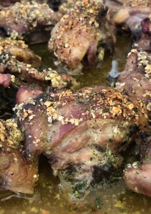 Una foto de Cuello de cordero asado con almendras