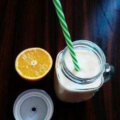 A picture of Banana Smoothie with Sweet lime.