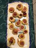 Feuilletés roses aux tomates cerises et jambon cru