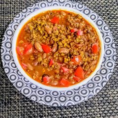 A picture of Mung beans Rajma Curry.