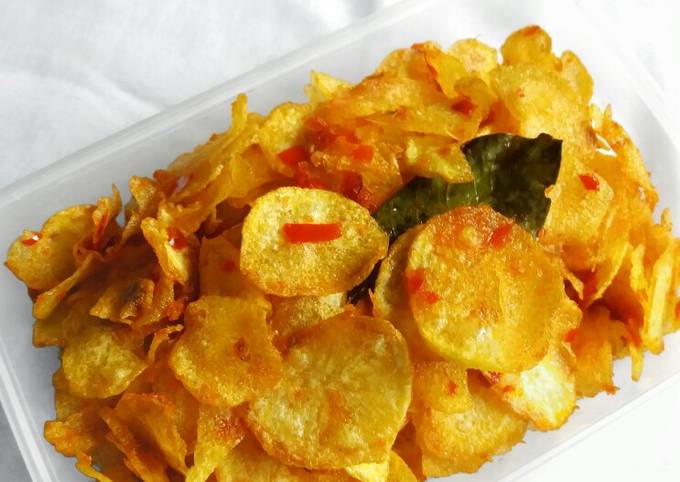 Resep Keripik Kentang Balado Kering Kentang Oleh Delia Eka Puspita Cookpad