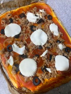 Una foto de Pizza fit de pollo