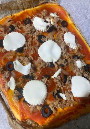 Una foto de Pizza fit de pollo