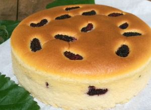 รูปของ เค้กโยเกิร์ตมัลเบอร์รี่สด Mulberry Yogurt Cake