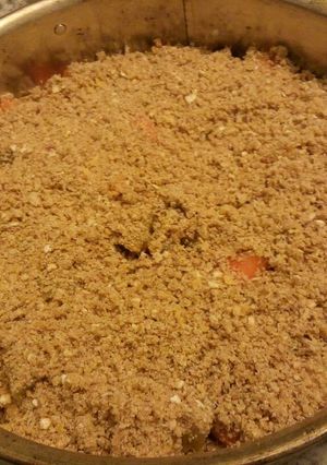 Una foto de Crumble de verduras versión light