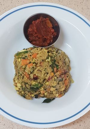 A picture of Masala oats.