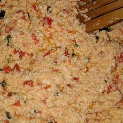 A picture of Scrambled eggs with a twist.