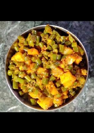आलू बीन्स की सब्जी(aloo beans ki sabzi recipe in hindi रेसिपी मुख्य फोटो