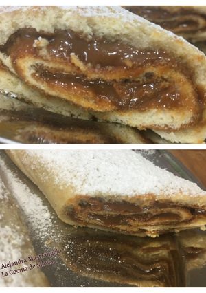 Una foto de Pionono con dulce de leche (brazo gitano)