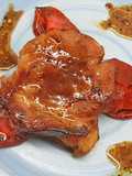Chuletas de Sajonia al Maple Syrup con Pimientos del Piquillo