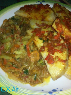 Soyayyen Doya da Veg souce ainihin hoton girkin