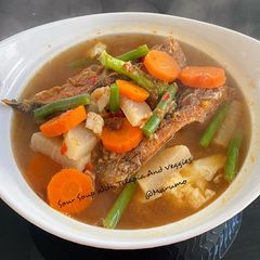 Sour Soup With Tilapia And Veggies A picture of Sour Soup With Tilapia And Veggies.