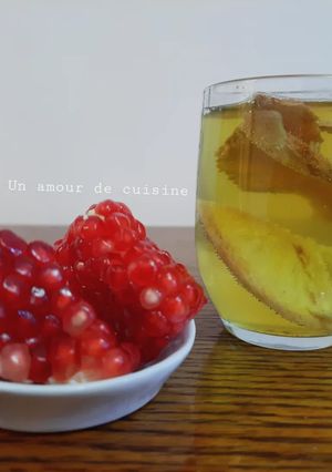 Une photo de Infusion d'épluchures de grenade (pelures de grenade) 🫖