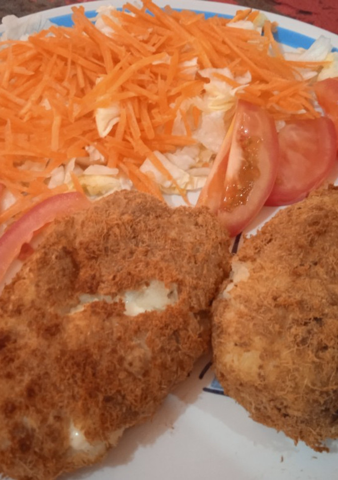 Una foto de Papas rellenas revolcadas en machaca, fritas en horno freidora