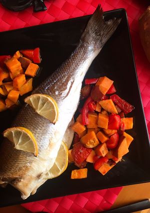 Foto principal de Lubina al horno con boniato
