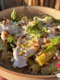 Pasta pesto: burrata