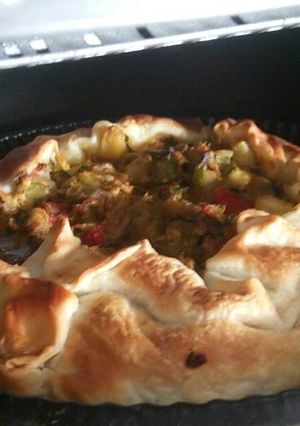 Una foto de Tarta light de berenjenas y zuccinis