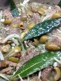 Lengua a la vinagreta con aceitunas y cebolla