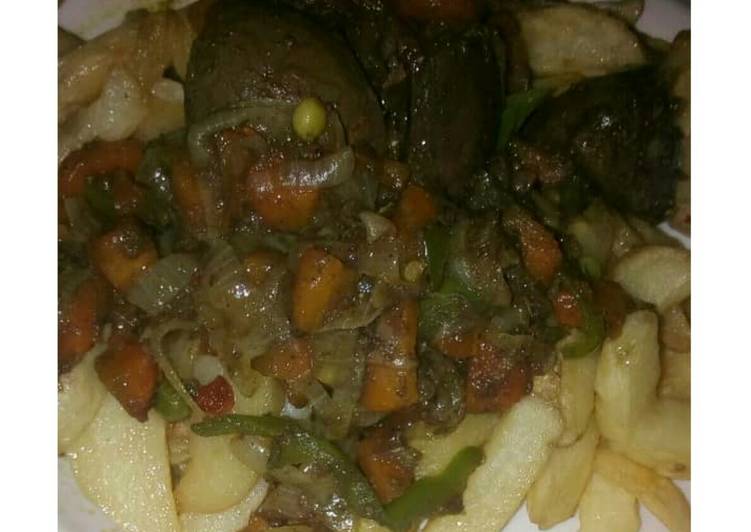 Chips with Veggies_kidney sauce