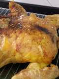Roast boneless chicken with chestnut, cranberry, apple, brown rice and rum stuffing