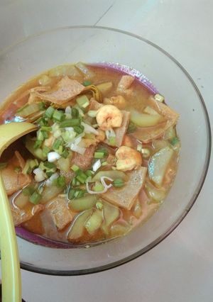 Foto resep Labu siam udang rambak bumbu kuning