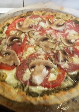 Φωτογραφία της συνταγής Chicken Crust Pizza - Ελληνιστί Πίτσα με Ζύμη Κοτόπουλο!