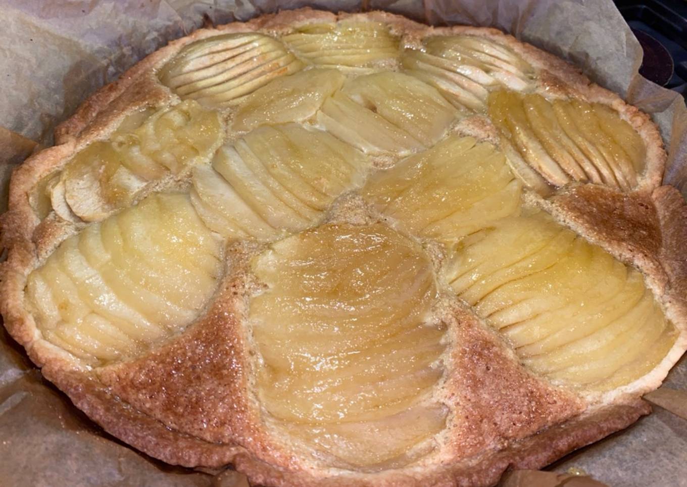 Tarte aux pommes à la frangipane