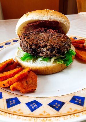 Φωτογραφία της συνταγής Vegburger: μαύρα φασόλια και κινόα