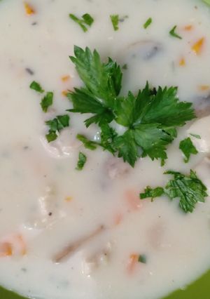 Foto resep Chicken mushy creamy soup