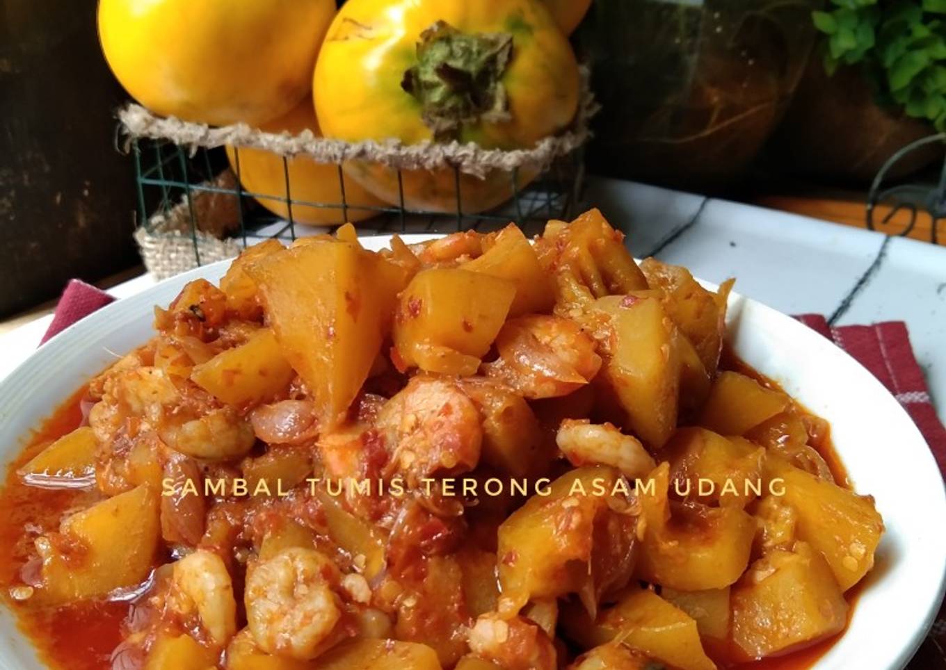 Sambal terong asam udang