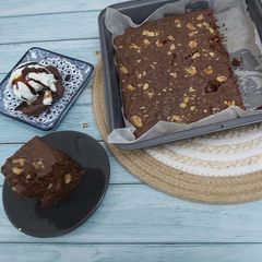 A picture of Eggless brownie.