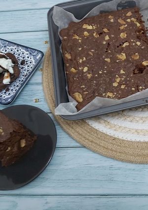 A picture of Eggless brownie.