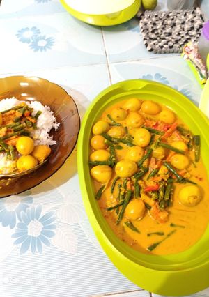 Foto resep Telor puyuh kacang panjang kuah kuning
