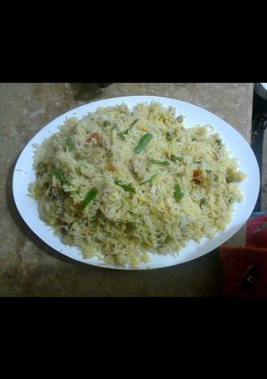 A picture of Chinese fried Rice.