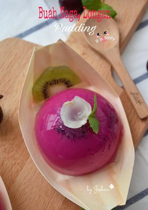 Foto resep Buah Naga Longan PUDDING