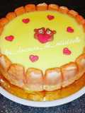 Gâteau facile à la crème vanille et insert fraise