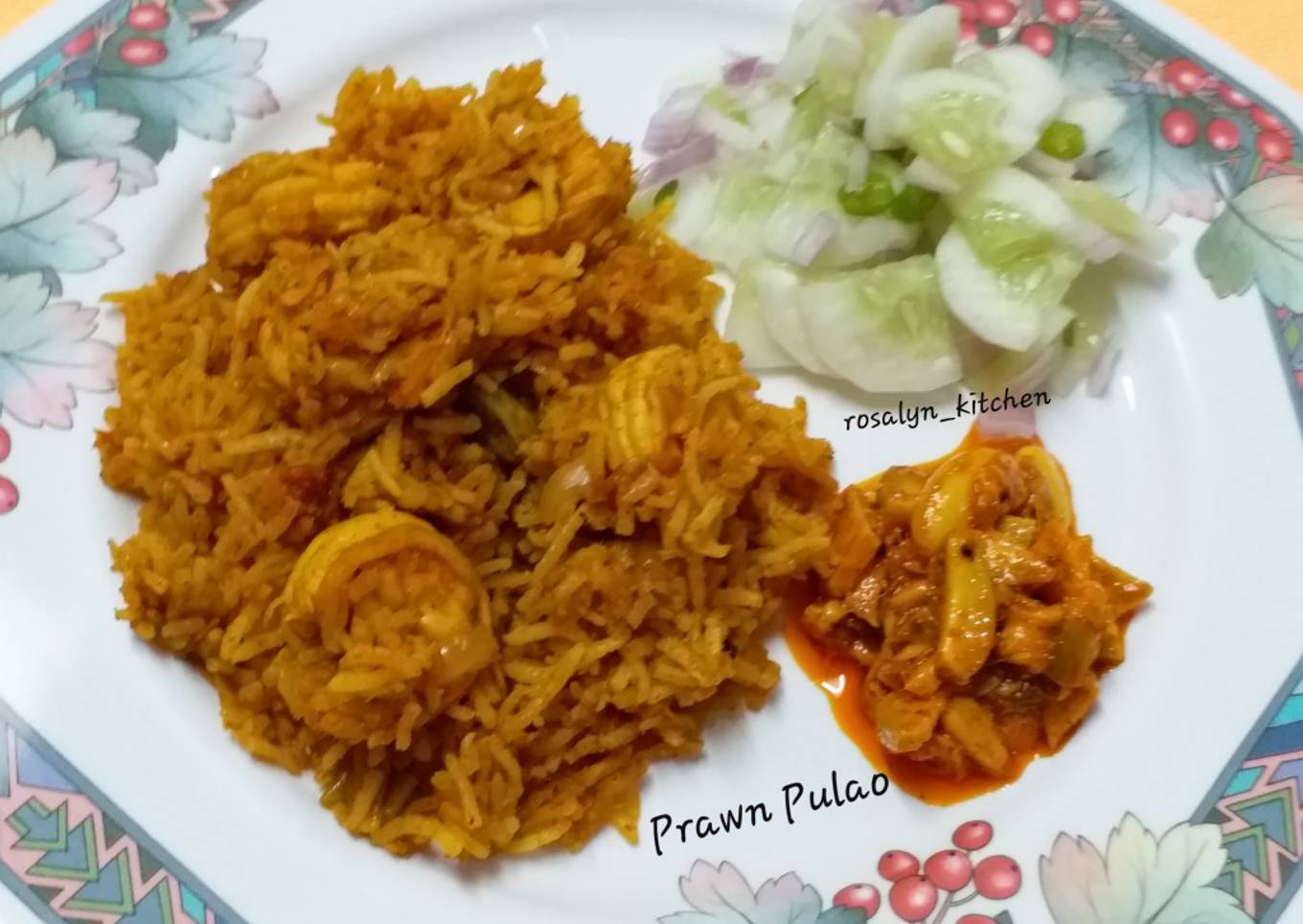 Pulao with shrimp
