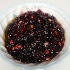 A picture of Beetroot sabudana halwa.