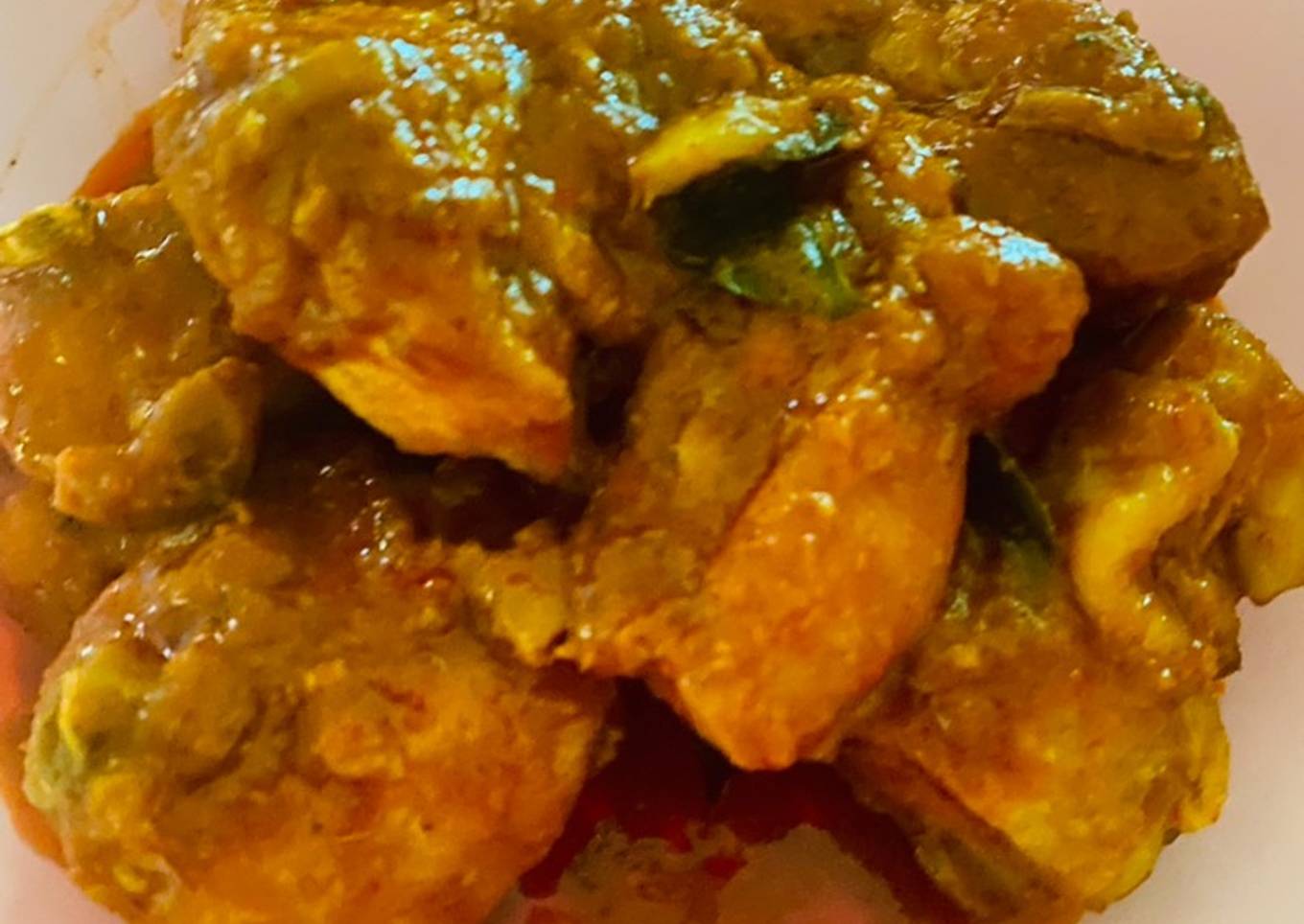 Ayam panggang dengan bawang