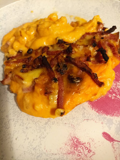 Une photo de Gratin patate douce, lardon et reblochon