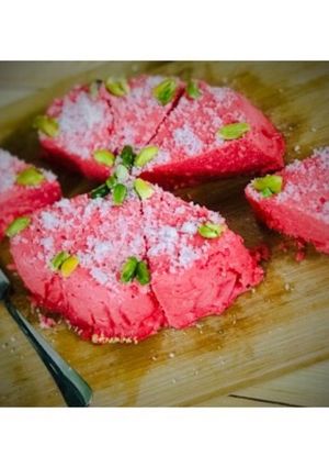 A picture of Kolkata Special: Bhapa Sandesh- Strawberry Flavoured.