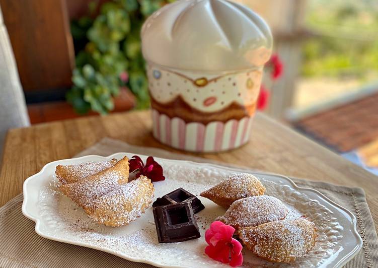 How to Make Fatto in casa super veloce Cassatelle con Ricotta, Gocce di cioccolato e Cannella 💛