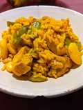 Cazuela de arroz a la valenciana