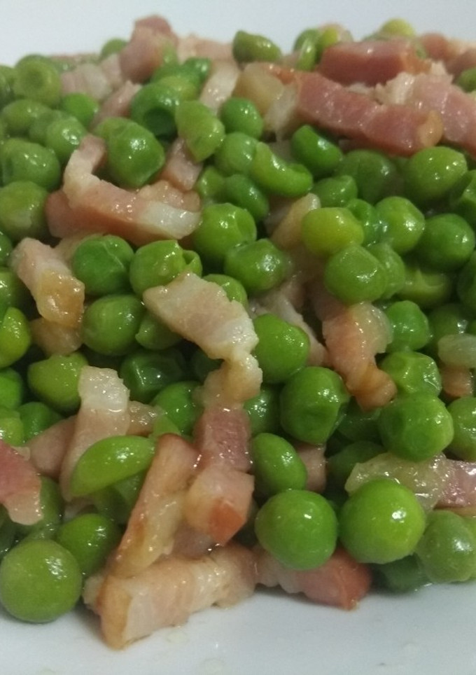 Una foto de Guisantes con bacon