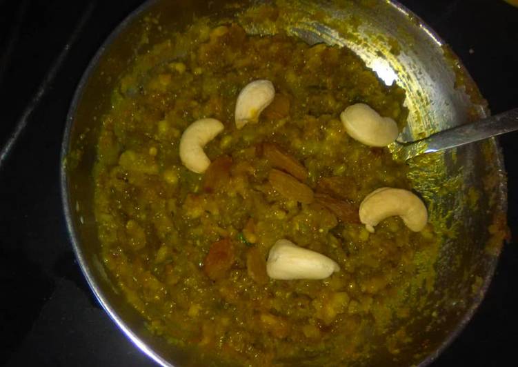 Steps to Make Super Quick Homemade Green moong daal halwa